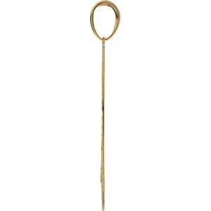 Pendentif Or 750 Virgule Cercle Diamanté 23*28mm Avec Bélière