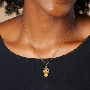Pendentif Plaqué Or Nœud Antillais 12*25mm Avec Bélière