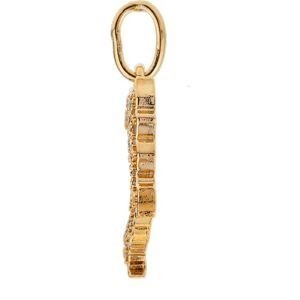 Pendentif Plaqué Or Haïti Zirconium 17*22mm