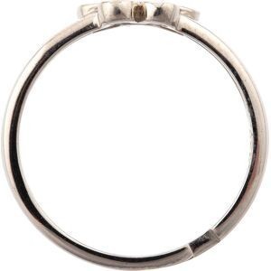 Bague Ajustable Argent 925 Papillon 8*5.5mm Email Rose Violet Corps 2mm