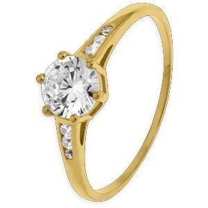 Bague Zirconium 6mm Or 750 Taille 56 Corps 1.5mm Au Plus Etroit