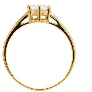 Bague Zirconium 6mm Or 750 Taille 58 Corps 1.5mm Au Plus Etroit