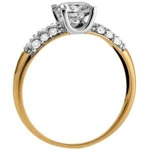 Bague Zirconium 6mm Or 750 Taille 56 Corps 1.3mm Au Plus Etroit