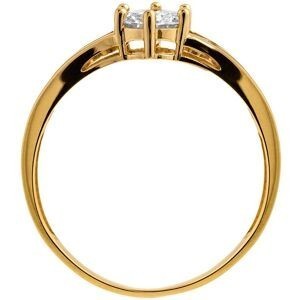 Bague Zirconium 5mm Or 750 Taille 54 Corps 1.3mm Au Plus Etroit