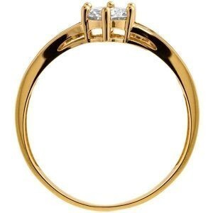 Bague Zirconium 5mm Or 750 Taille 54 Corps 1.3mm Au Plus Etroit