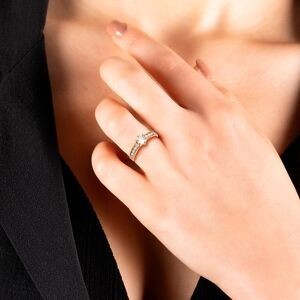 Bague Zirconium 5mm Or 750 Taille 54 Corps 1.3mm Au Plus Etroit