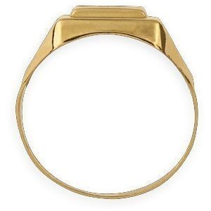 Chevalière Or 750 Carrée Satinée 12mm Corps 4mm Au Plus Etroit Taille 60