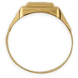 Chevalière Or 750 Carrée Satinée 12mm Corps 4mm Au Plus Etroit Taille 68