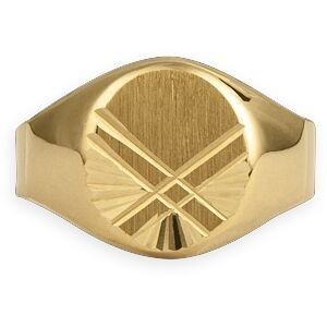 Chevalière Or 750 Ovale Satinée 10*12mm Corps 3mm Au plus Etroit Taille 60