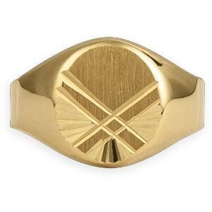 Chevalière Or 750 Ovale Satinée 10*12mm Corps 3mm Au plus Etroit Taille 64