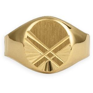 Chevalière Or 750 Ovale Satinée 10*12mm Corps 3mm Au plus Etroit Taille 66