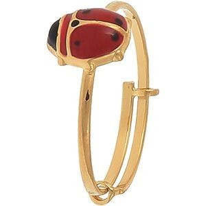Bague Or 375 Coccinelle Ajustable Taille 46  à 48