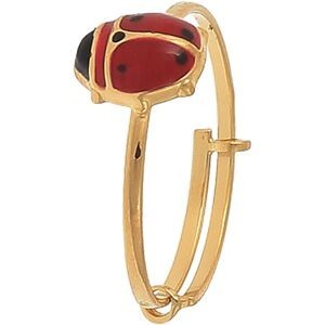 Bague Or 375 Coccinelle Ajustable Taille 46  à 48