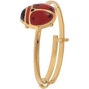Bague Or 375 Coccinelle Ajustable Taille 46  à 48