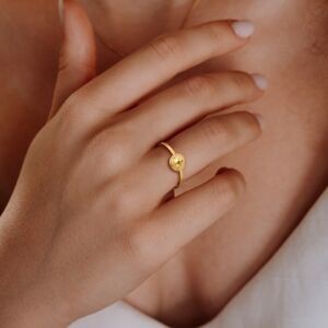 Bague Or 375 Chou 6.5mm Ajustable Taille 52  à 54