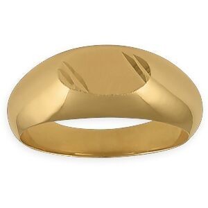 Chevalière Plaqué Or Ovale 5*10mm Corps 3.3mm Au Plus Etroit Taille 56