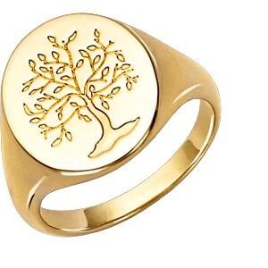 Chevalière Plaqué Or Arbre De Vie 13*16mm Corps 3.5mm Taille 56