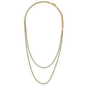 Chaîne Taille Plaqué Or Maille Plate Fantaisie 2mm 80  à 90cm