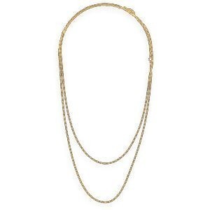 Chaîne Taille Plaqué Or Maille Plate Fantaisie 2mm 80  à 90cm
