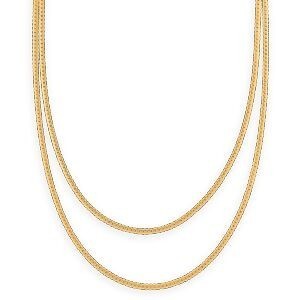 Chaîne Taille Plaqué Or Maille Serpent 2mm 80  à 90cm