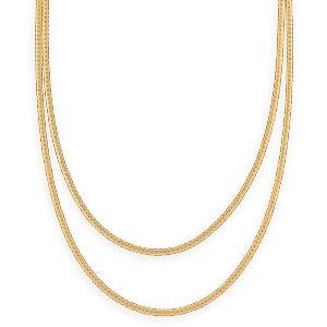 Chaîne Taille Plaqué Or Maille Serpent 2mm 80  à 90cm
