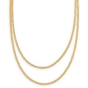 Chaîne Taille Plaqué Or Maille Serpent 2mm 80  à 90cm