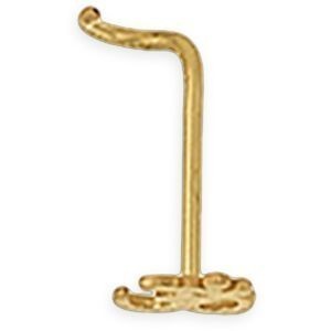 Piercing Nez Or 750 8mm Tige Courbée Aum 4.2*4.4mm