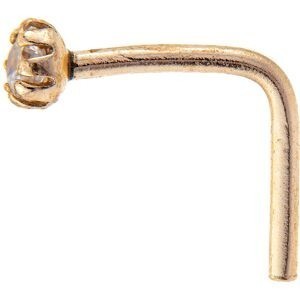 Piercing Nez Or 375 6.5mm Tige L Zirconium 1.5mm Griffes