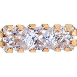 Piercing Tragus Or 375 8.4mm Zircons 6.5*2.5mm Tige 6mm 1.2mm