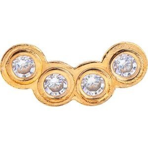 Piercing Tragus Or 375 7.6mm Tige 5mm 0.7mm 4 Zirconium 3.5*7.8mm