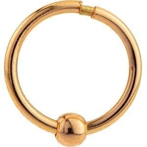 Piercing Nez Or 750 Créole 10mm Tube 1mm Boule 2.5mm