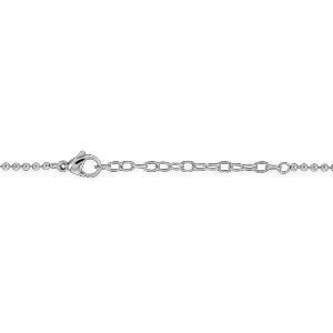 Collier Acier Bicolore Carte Guadeloupe Chaîne Lavabo 2mm Plaques 19*30mm 50  à 55cm
