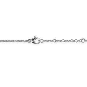 Collier Acier Carte Guadeloupe 28*20mm Chaîne 1.5mm 42  à 45cm