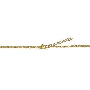 Collier Acier Jaune Carte Guadeloupe 43*30mm Chaîne 2.5mm 50  à 55cm