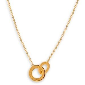 Collier Plaq Or Chaîne1.3mm Motif Cercles 10 Et 12mm Gravés I Love Martinique 38  à 42cm