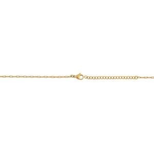 Collier Acier Jaune Médaille Carte Martinique 20mm Cristal 45  à 50cm