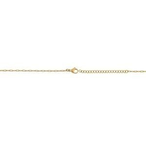 Collier Acier Jaune Médaille 20mm Carte Guyane Cristal 45  à 50cm