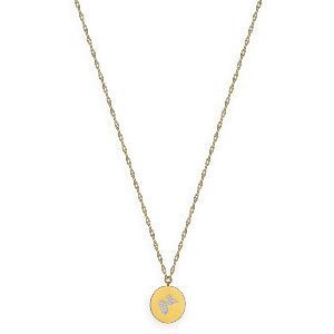 Collier Acier Jaune Médaille Carte Guadeloupe 20mm Cristal 45  à 50cm