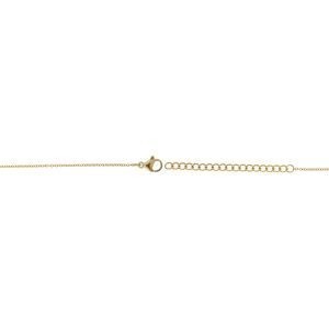 Collier Acier Jaune Carte Guyane Orpailleur 20*26.5mm 45  à 50cm