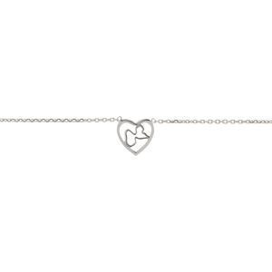 Collier Argent 925 Cœur Guadeloupe 10mm 42  à 45cm