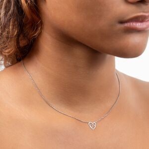 Collier Argent 925 Cœur Guadeloupe 10mm 42  à 45cm