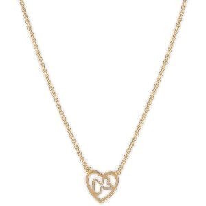 Collier Plaqué Or Cœur Guadeloupe 10mm 42  à 45cm