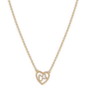 Collier Plaqué Or Cœur Guadeloupe 10mm 42  à 45cm