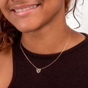 Collier Plaqué Or Cœur Guadeloupe 10mm 42  à 45cm