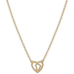 Collier Plaqué Or Cœur Guyane 10mm 42  à 45cm