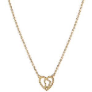 Collier Plaqué Or Cœur Guyane 10mm 42  à 45cm