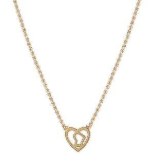 Collier Plaqué Or Cœur Guyane 10mm 42  à 45cm