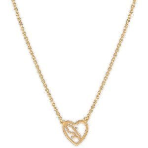 Collier Plaqué Or Cœur Martinique 10mm 42  à 45cm