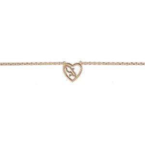 Collier Plaqué Or Cœur Martinique 10mm 42  à 45cm