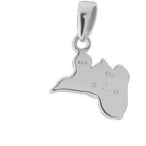 Pendentif Argent 925 Email Guadeloupe Saintoise 12*17mm Avec Bélière